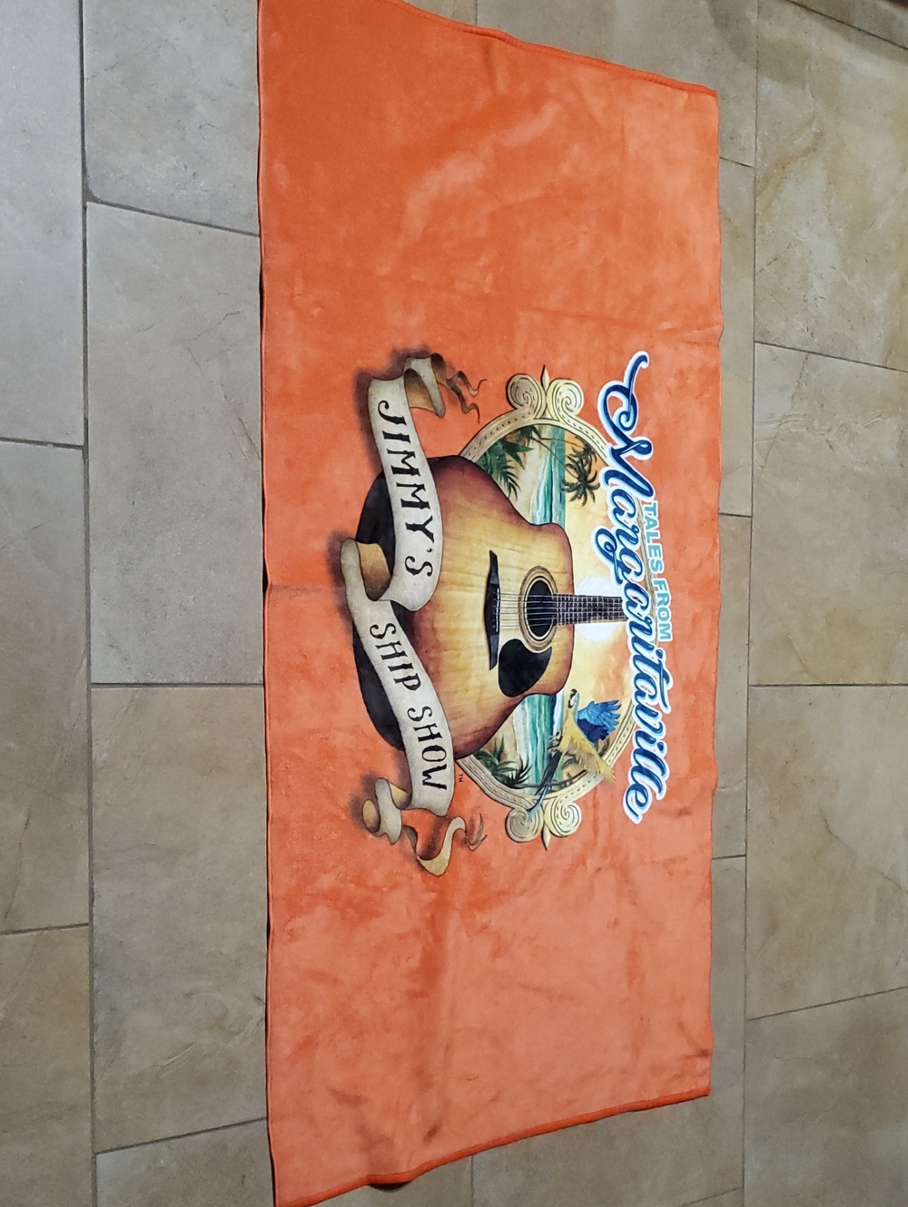 Tale From Margaritaville Guitar Parrot Beach Towel Jimmy Buffett Ship Show 28x56